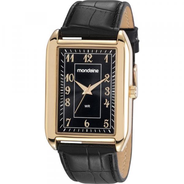 Relógio Mondaine Masculino Preto 83471GPMVDH1 Analógico 3 Atm Cristal Mineral Tamanho Médio