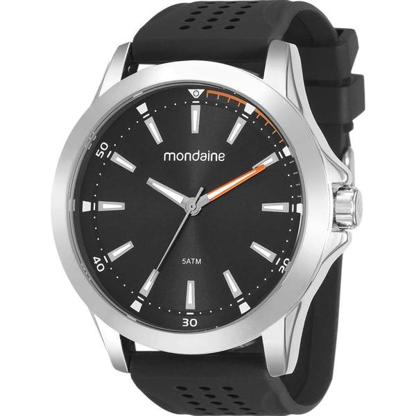 Relógio Mondaine Masculino Preto 99187G0MVNI2 Analógico 5 Atm Cristal Mineral Tamanho Médio