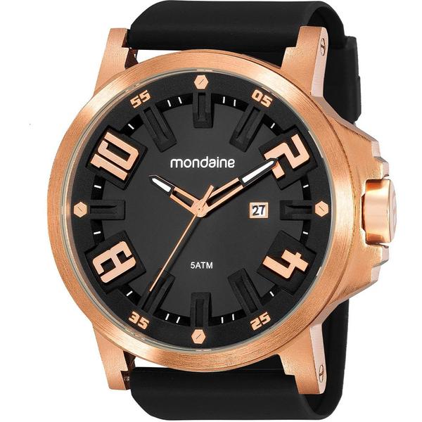 Relógio Mondaine Masculino Preto 99453GPMVRI2 Analógico 5 Atm Cristal Mineral