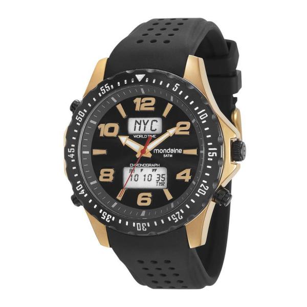 Relogio Mondaine Masculino Ref: 53619gpmvdi2 Anadigi Dourado