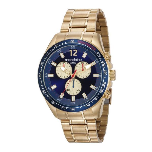 Relogio Mondaine Masculino Ref: 83382gpmvds2 Cronógrafo Dourado