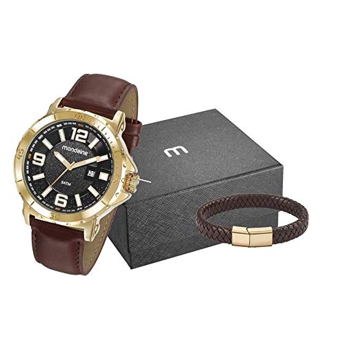 Relogio Mondaine Masculino Ref: 99357gpmvdh2 Dourado + Pulseira