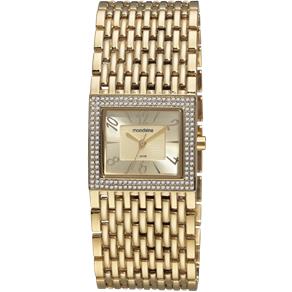 Relógio Mondaine Moda Feminino 62007LPMNDM1 com Critais no Aro Resistente à Água 30M