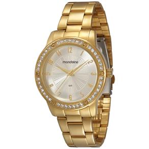 Relógio Mondaine Moda Feminino 60470LPMVDE1. Analógico. Caixa de Metal e Pulseira de Aço.