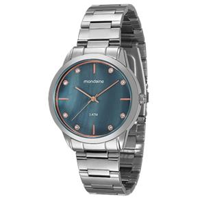 Relógio Mondaine Moda Feminino 60491LPMVNE1. Analógico. Caixa de Metal e Pulseira de Aço.