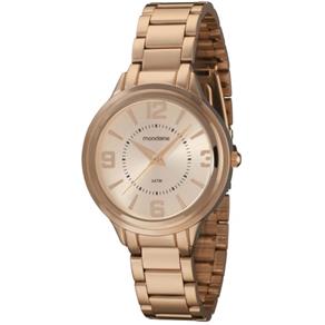 Relógio Mondaine Moda Feminino Rosê 60430LPMERE2 Analógico Vidro Cristal Resistente à Água 30M