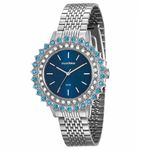 Relógio Mondaine Prata Azul Strass Feminino 99173l0mvne3