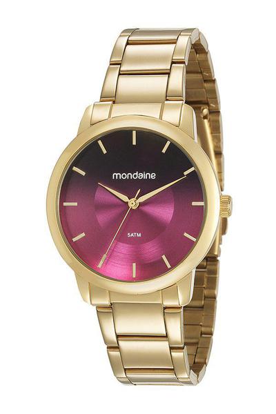 Relógio Mondaine Pulso Feixo Metal Dourado Feminino Ad 53606