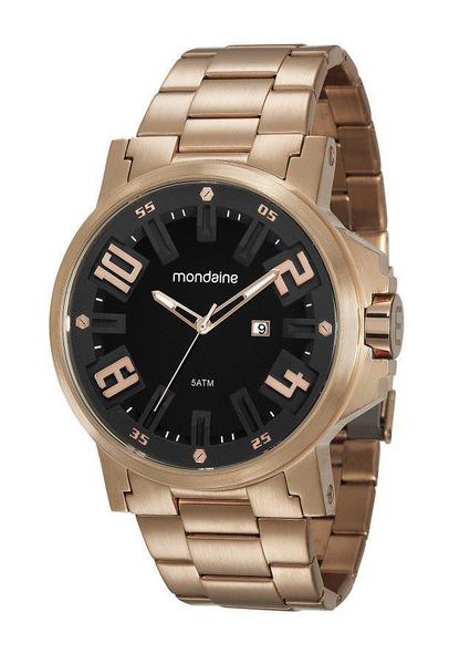 Relógio Mondaine Pulso Metal Grande Dourado Masculino 99233