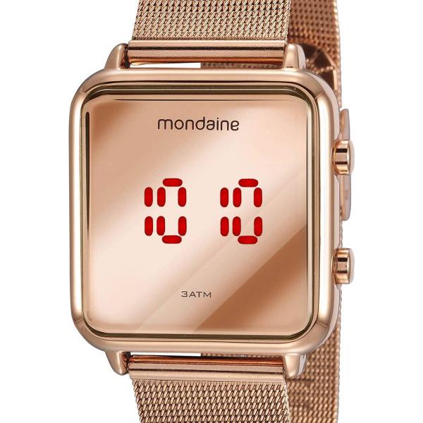 Relógio Mondaine Quadrado Feminino 32008MPMVRE2 Digital Rose