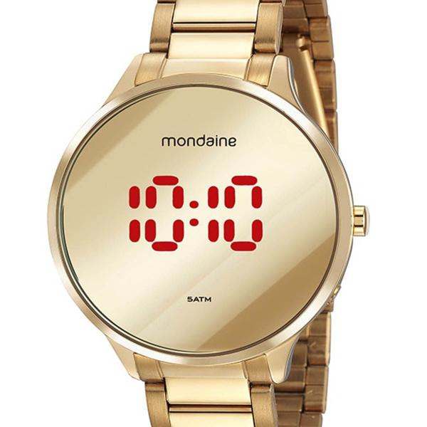 Relógio Mondaine Redondo Digital 32060LPMVDE1 Dourado