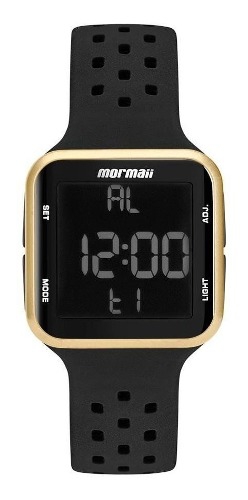 Relogio Mormaii Digital Esportivo Preto e Dourado Mo6600/8d