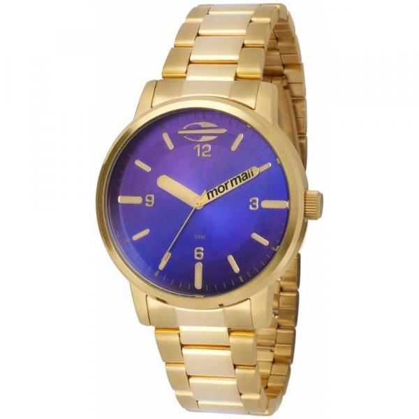 Relógio Mormaii Feminino Dourado Fundo Roxo Mo2035cn/4a