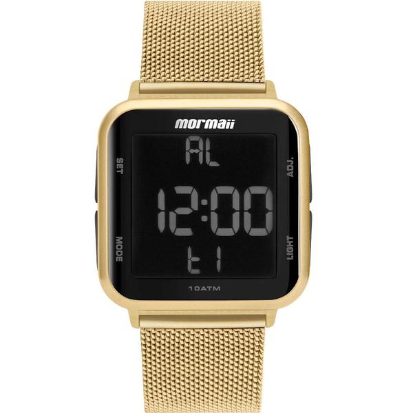 Relógio Mormaii Feminino Dourado MO6600AH/8D Digital 10 Atm Acrílico Tamanho Médio