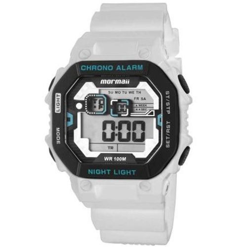 Relógio Mormaii Masculino Digital Monf001a/8b Branco