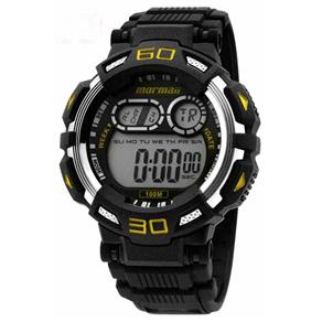 Relógio Mormaii Masculino MO1001/8Y Alarme Cronômetro Timer Dual Time Resistente à Agua 100M.