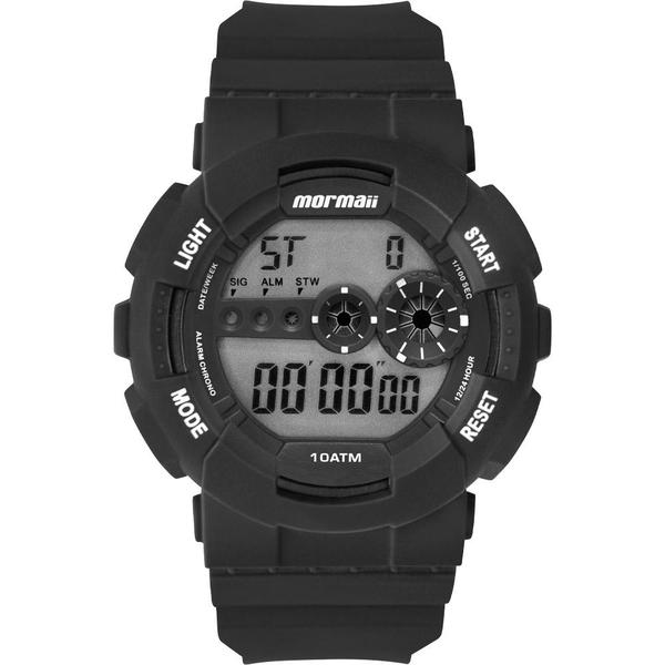 Relógio Mormaii Masculino Preto Wave MO9210AA/8P Digital 10 Atm Acrílico Tamanho Extra Grande