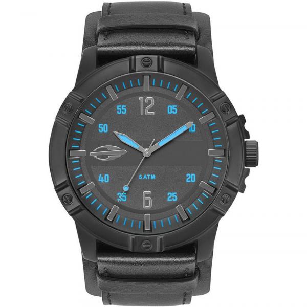 Relógio Mormaii Masculino Steel Basic MO2036IR/2A Couro Preto