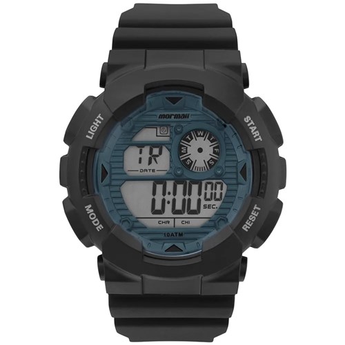 Relógio Mormaii Masculino Wave Digital Preto e Azul Mo3415d/8A