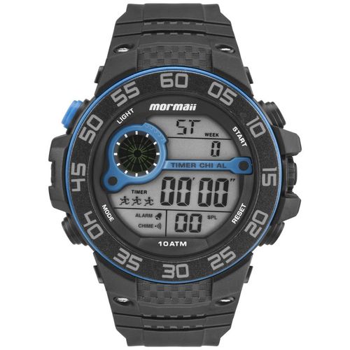 Relógio Mormaii Mo9451/8a Masculino Esportivo Digital Preto com Azul