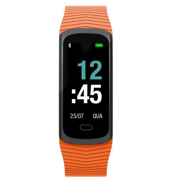 Relógio Mormaii Smart Fit GPS Pulseira Esportiva Laranja Unissex MOB3AC/8L