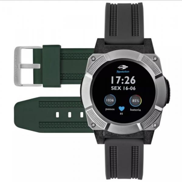 Relógio Mormaii Unissex Revolution Smartwatch Borracha Verde Mosraa/8c
