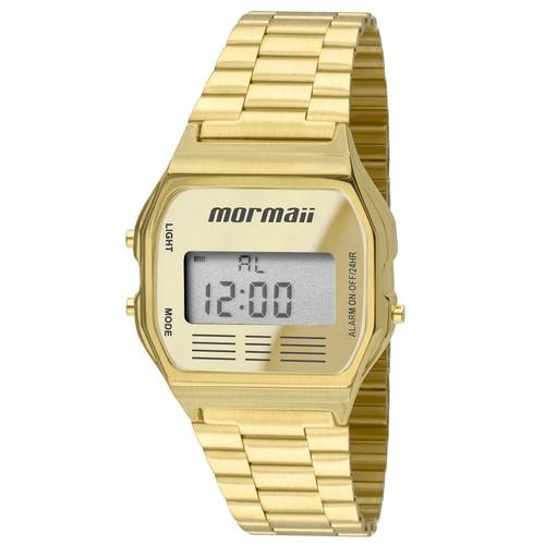 Relógio Mormaii Unissex Vintage Mojh02ab/4d Digital Dourado Dourado