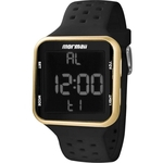 Relógio Mormaii Wave Digital Unissex MO6600/8D Dourado - Pulseira Silicone 