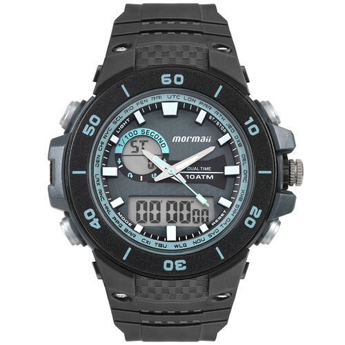 Relógio Mormaii Wave Masculino Dual Time Preto Moad9450ab/8a