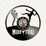 Relógio Muay Thai Lutas Artes marciais Esportes Vinil LP