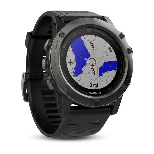 Relógio Multiesportivo Garmin Fenix 5 Plus Safira Preto com Monitor Cardíaco no Pulso