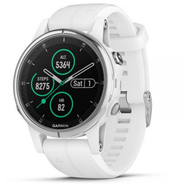 Relógio Multiesportivo Garmin Fenix 5S Plus Safira Branco com Monitor Cardíaco no Pulso