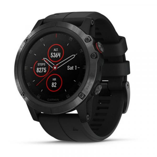 Relógio Multiesportivo Garmin Fenix 5X Plus Safira Preto com Monitor Cardíaco no Pulso