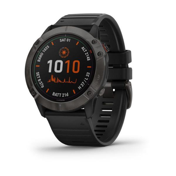 Relógio Multiesportivo Garmin Fenix 6X Pro Solar Cinza com Monitoramento Cardíaco no Pulso