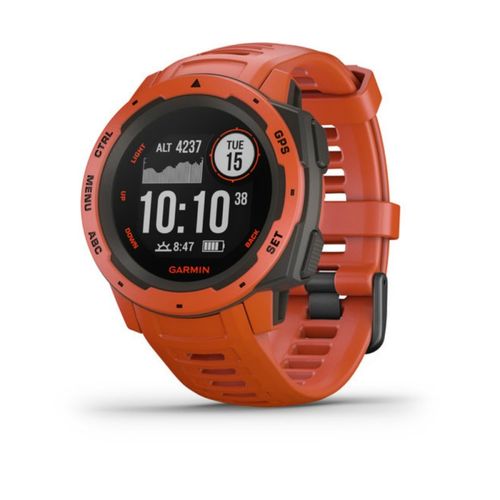 Relógio Multiesportivo Garmin Instinct Vermelho com Monitor Cardíaco e GPS