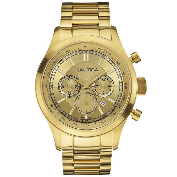 Relogio Nautica Gold Chronograph A22619G