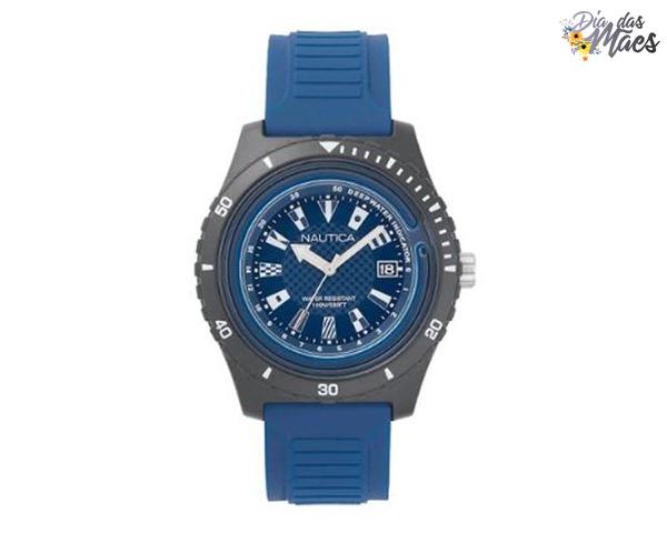 Relógio Nautica Masculino Borracha Azul - Napibz008