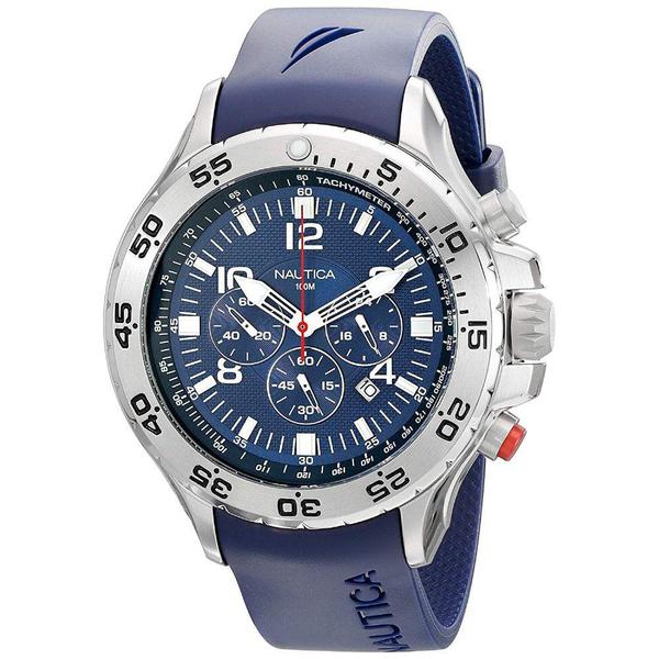 Relógio Nautica Mens N14555G Azul Borracha