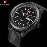 Relógio Naviforce 9101 Estilo Militar Pulseira Nylon