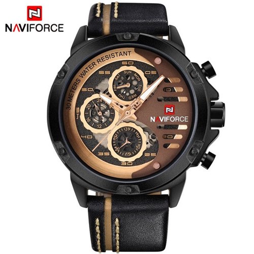 Relógio Naviforce - Nf9110 (Preto e Marrom)