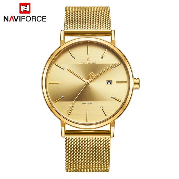 Relógio Naviforce Slim 3008 Dourado