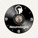 Relógio Neurologia Medicina Profissões Vinil LP Decoração