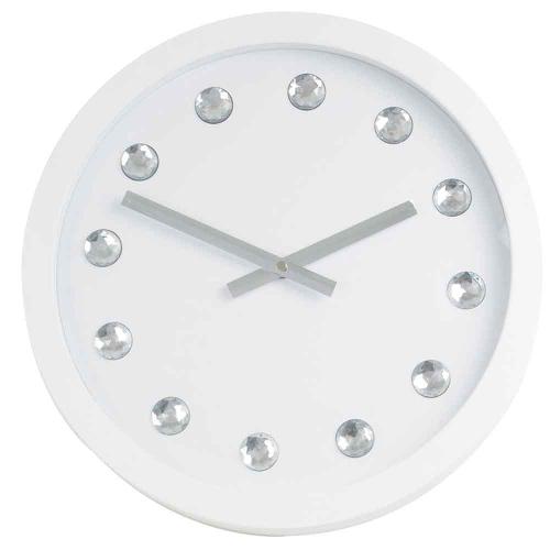Relógio Nextime Diamond 33,5 Cm Branco