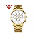 Relogio Nibosi 2309 Masculino dourado com fundo branco top