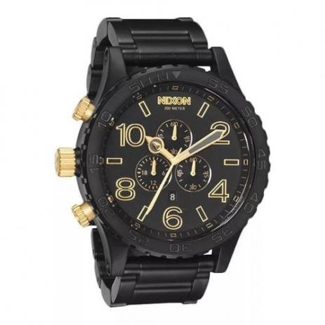 Relogio Nixon 51-30 A083 1041 Preto com Detalhes Dourado