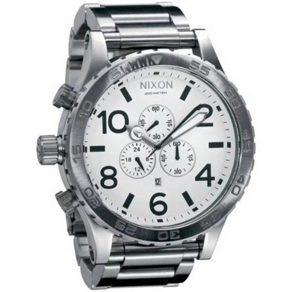 Relógio Nixon A083-100 Prata com Fundo Branco