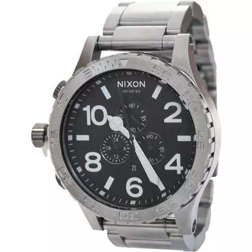 Relogio Nixon Chrono 51-30 Original Prata e Preto