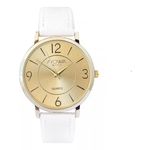 Relógio Nowa Dourado Couro Feminino Nw1411K Com Kit