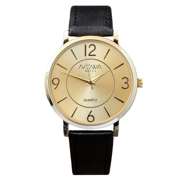 Relógio Nowa Feminino Dourado NW1412K Couro