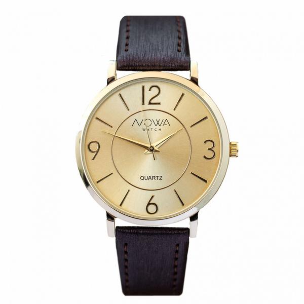 Relógio Nowa Feminino Dourado NW1413K Couro